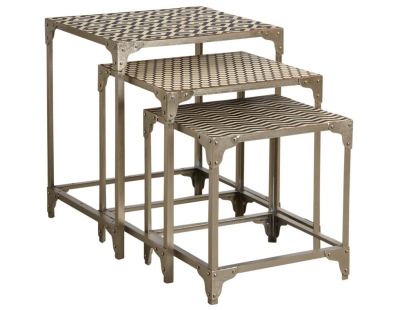 Sellettes carrées graphiques en métal