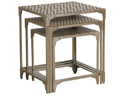 Sellettes carrées graphiques en métal