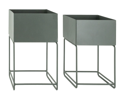 Sellettes de jardin en métal (Lot de 2) (Carré)