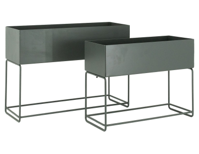 Sellettes de jardin en métal (Lot de 2) (Rectangulaire)