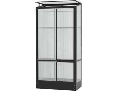Serre de balcon en polycarbonate 4 mm et aluminium Polis (Noir)