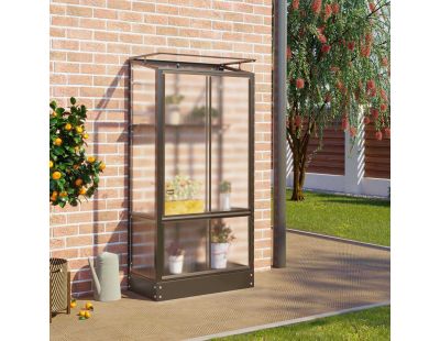 Serre de balcon en polycarbonate 4 mm et aluminium Polis (Noir)