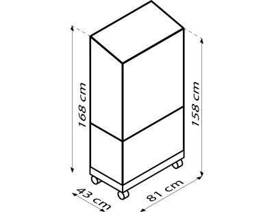 Serre de balcon en polycarbonate 4 mm et aluminium sur roulettes  Polis (Aluminium anodisé)