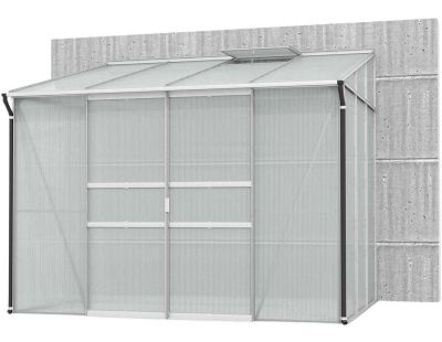 Serre de jardin en polycarbonate 6 mm et aluminium anodisé Ida (201.40 x 262.10 x 220.80 cm)