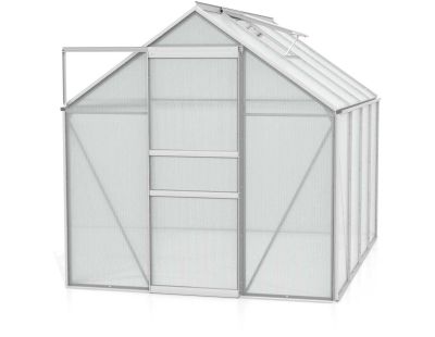 Serre de jardin en polycarbonate 6 mm et aluminium anodisé Venus (Longueur de 257 cm)