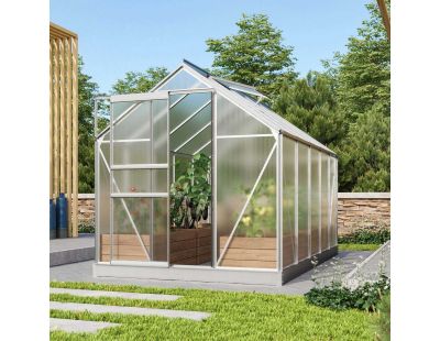 Serre de jardin en polycarbonate 6 mm et aluminium anodisé Venus (Longueur de 321 cm)
