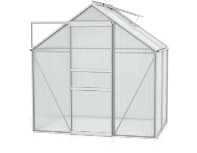 Serre de jardin en polycarbonate 4 mm et aluminium anodisé Venus (Longueur de 131 cm)