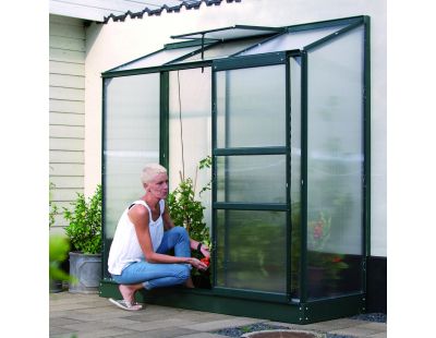 Serre de jardin en polycarbonate 4 mm et aluminium vert emeraude Ida (68.8 x 192.80 x 182.30 cm)