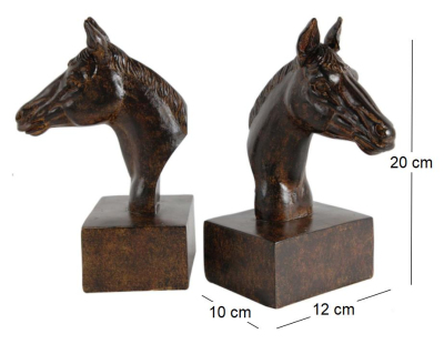 Serre-livres tête de cheval (Lot de 2)