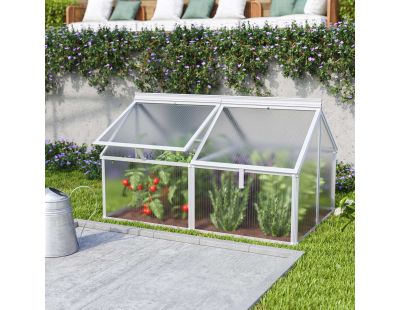 Serre potagère en polycarbonate 4 mm et aluminium Gaia Jumbo (Aluminium anodisé)