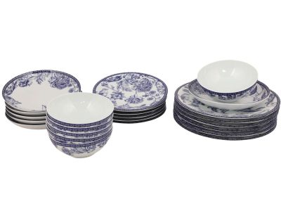 Service de table en porcelaine Canton 24 pièces