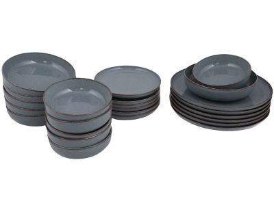 Service de table en porcelaine Karaca Damas pour 6 personnes, 24 pièces
