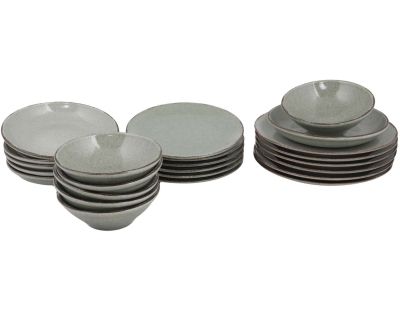 Service de table en porcelaine Spot 24 pièces (Vert)