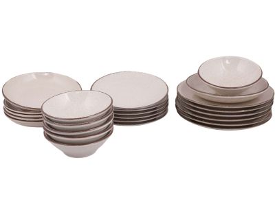 Service de table en porcelaine Spot 24 pièces (Cannelle)