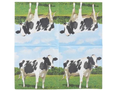 Serviette en papier de soie avec motifs (Lot de 20) (Vache)