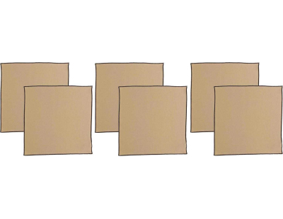 Serviette de table en coton recyclé Grace (Lot de 6) (Camel)