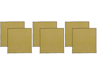 Serviette de table en coton recyclé Grace (Lot de 6) (Kaki)