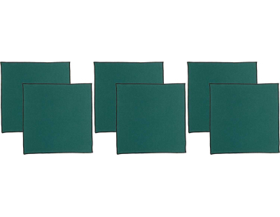 Serviette de table en coton recyclé Grace (Lot de 6) (Paon)