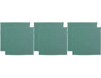 Serviette de table en coton recyclé Yuna (Lot de 6) (Paon)