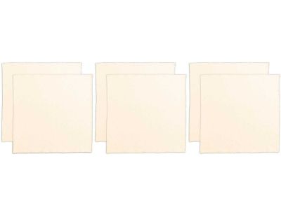 Serviette de table en coton recyclé Yuna (Lot de 6) (Ivoire)