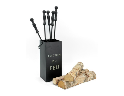 Serviteur de cheminée moderne 4 accessoires (Au coin du feu)