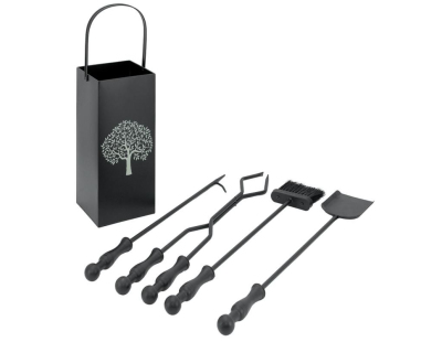 Serviteur de cheminée moderne 4 accessoires (Arbre de vie)