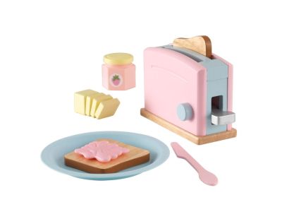 Set grille pain en bois avec accessoires (Pastel)