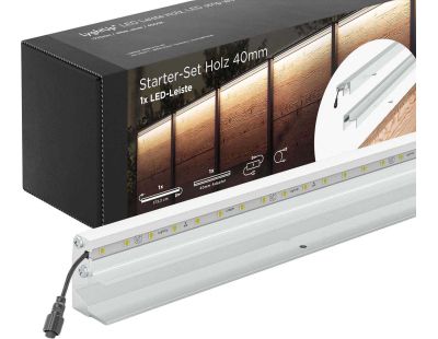 Set 1 barette lumineuse transformateur et prolongateur pour clôture en bois 1.73 m (Argent)