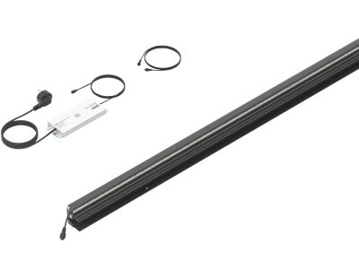 Set 1 barette lumineuse transformateur et prolongateur pour clôture composite 1.73 m (Anthracite)