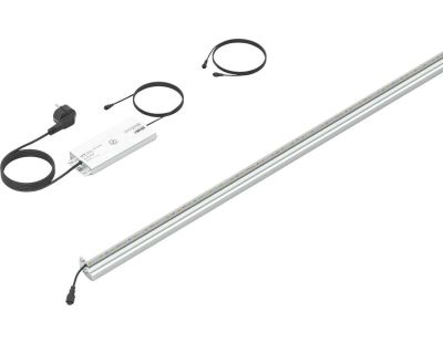 Set 1 barette lumineuse transformateur et prolongateur pour clôture en métal et gabions 1.96 m (Argent)