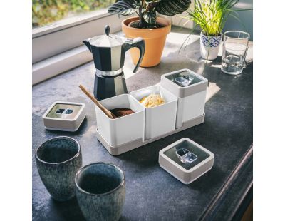 Set de 3 boîtes de conservation et plateau Sigma Home Dry food 0.6L