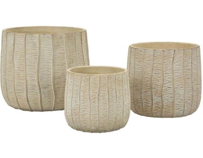 Set de 3 cache-pots en céramique Flake