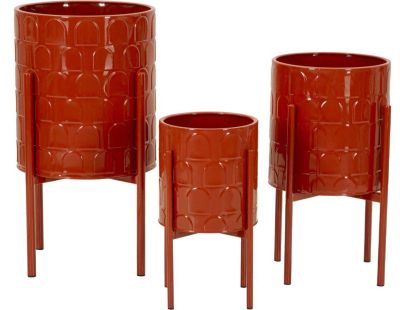Set de 3 cache-pots en métal Archy