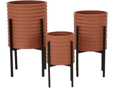 Set de 3 cache-pots en métal Milly