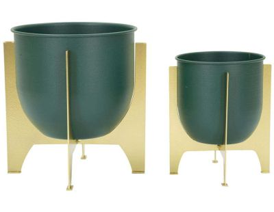 Set de 2 cache-pots en métal coloré Grent shet