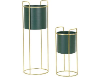Set de 2 cache-pots en métal coloré Grent slim