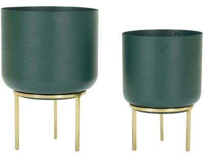 Set de 2 cache-pots en métal coloré Grent sour