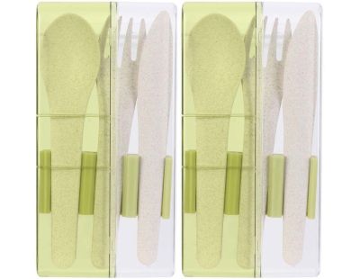 Set de couverts à emporter Eco concept (Lot de 2) (Vert)