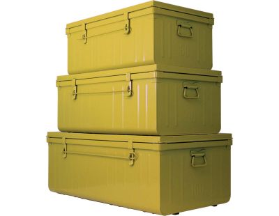 Set de 3 malles en acier Habitat 80 - 90 et 100 cm (Miel)