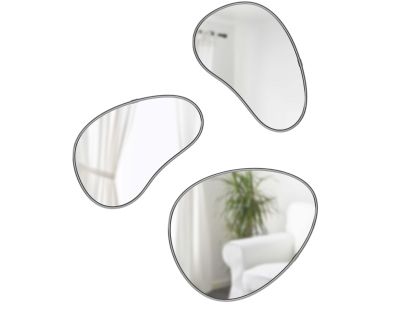 Set de 3 miroirs finition métallique Hubba