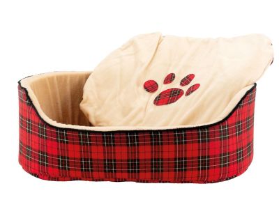 Set de 5 paniers pour chien en mousse avec imprimé écossais