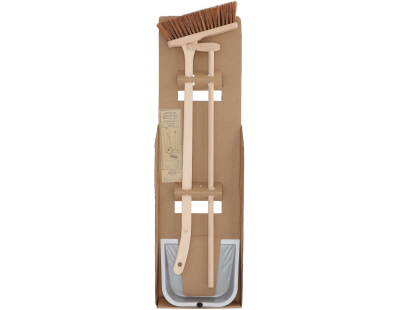Set pelle et balai en bois dde hêtre et acier