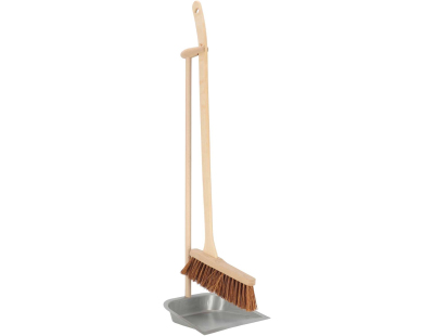 Set pelle et balai en bois dde hêtre et acier