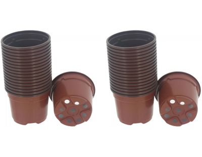 Set de 18 pots de plantation ronds 9 cm (Lot de 2)