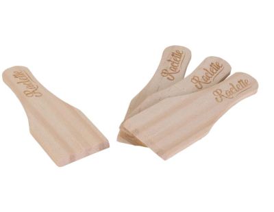 Set de 4 spatules à raclettes en bois