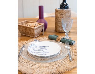 Set de table en raphia (Lot de 6) (Rond)