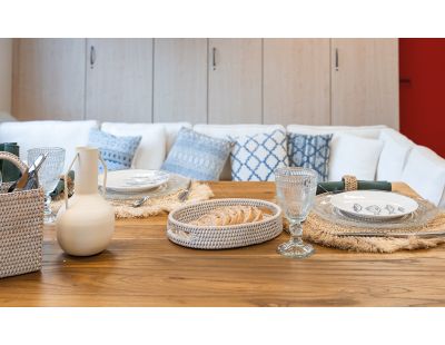 Set de table en raphia (Lot de 6) (Ovale)