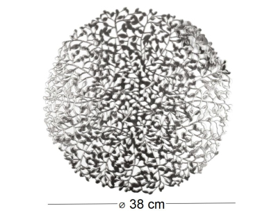 Set de table rond feuillage 38 cm (Argenté)