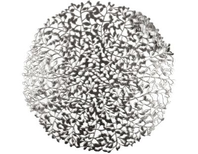 Set de table rond feuillage 38 cm (Argenté)