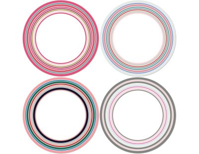 Set de table en vinyle 38 cm Alba (Lot de 4 sets de table motifs assortis)